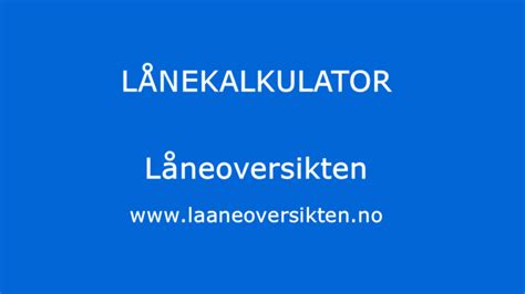 lånekalkulator 2021.